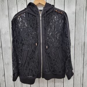 Vecceli Italy Lace Zip Up Jacket